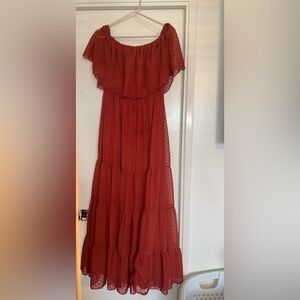 Elegant Red Maxi Dress